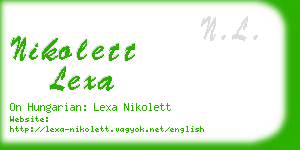 nikolett lexa business card